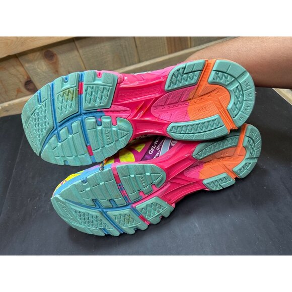 Asics Gel Noosa Tri 9 Running Shoes Women 7.5 Vibrant Multicolor Neon Bright - Picture 8 of 10